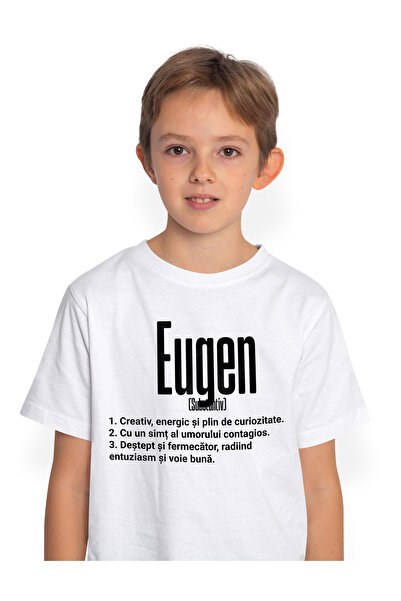 StoryGift Romania Tricou Copii Baieti Cu Numele Eugen, Cu Mesaj Motivational,...
