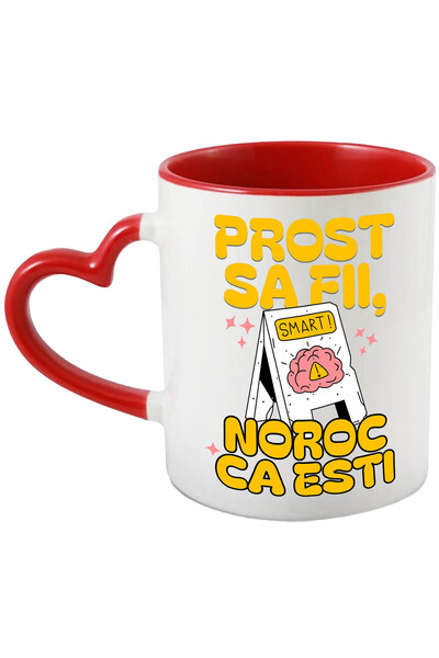 StoryGift Romania Cana cu Pancarda Cu Animatie Creier Uman Smart Text Prost S...