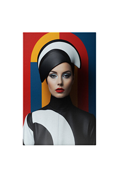 StoryGift Romania Tablou Canvas: Femeie Cu Machiajul Ochilor Albastru Si Ruj ...