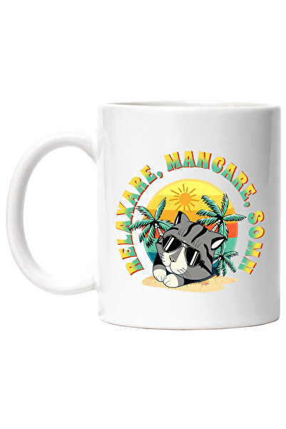 StoryGift Romania Cana pisica in vacanta, text relaxare mancare somn, 330ml, ...