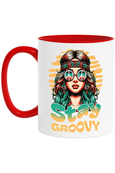 StoryGift Romania Cana cu Fata Stil Hippie Ochelari De Soare Si Bandana Text ...