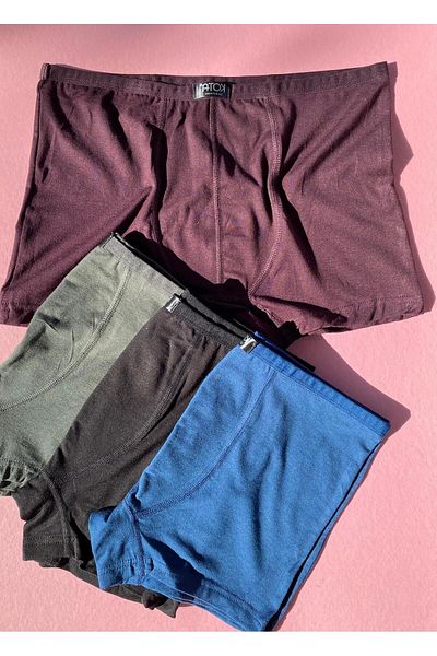 Ahmio Ανδρικό μπόξερ 4 τεμαχίων Katlanmaz Basic - Modal Fabric, Λεπτό Καλοκαίρι