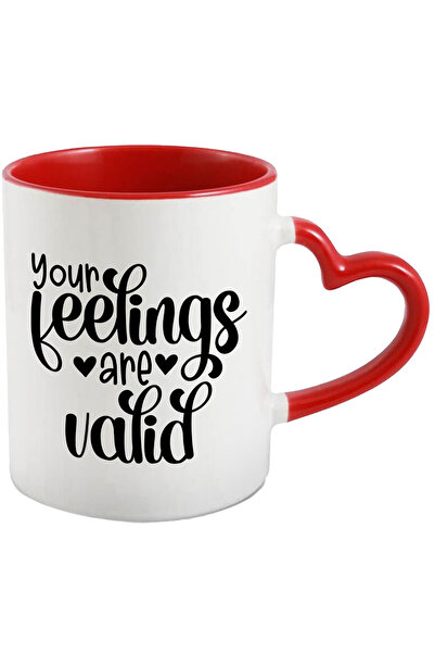 StoryGift Romania Cana cu textul "Your feelings are valid" - sentimentele tale sunt validate cu Ma, Cu Maner Inim STG