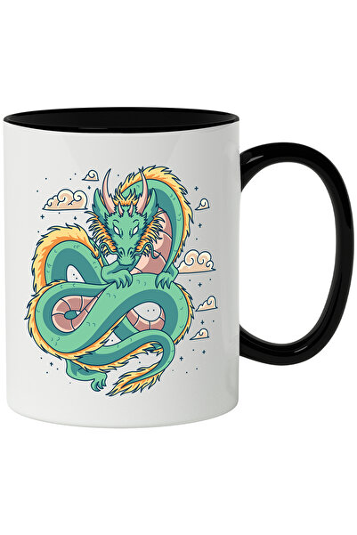 StoryGift Romania Cana Cu Dragon, Nori, Asiatic, Stele, Multicolor 330 ml, Ce...