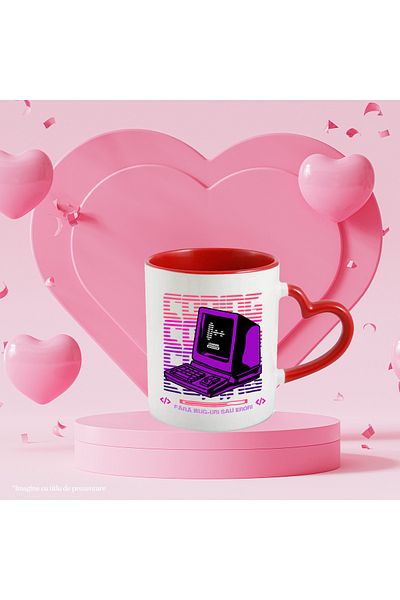 StoryGift Romania Calculator Mug Vintage Text No Bugs Or Errors Programmers, 330ml, Ceramic, With,STG.
