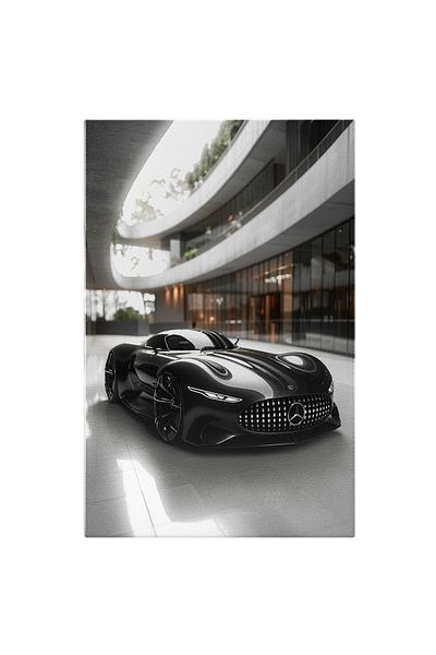 StoryGift Romania Tablou Canvas Mercedes Negru Model Amg Vision Gran Turismo Masina De Lux Sport In Mijlocul Cla