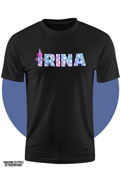 StoryGift Romania Tricou Copii Fete Cu Numele Irina, Unicorn, Printesa, Fairytale, Dragut 100% Bumbac, Unise