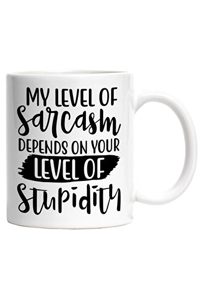 StoryGift Romania Cana pentru persoanele sarcastice cu textul "My level of sa...