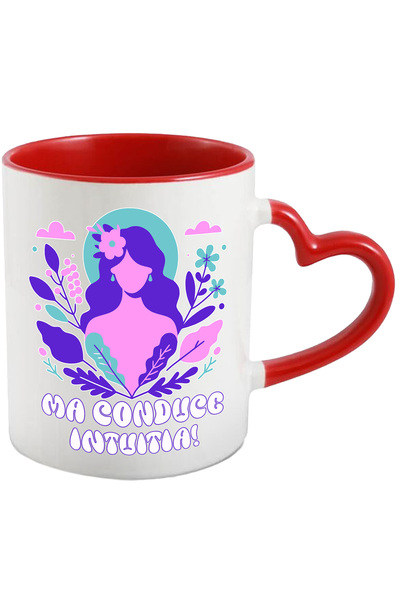 StoryGift Romania Cana Ma Conduce Intuitia Mesaj Pozitiv Fata, 330ml, Ceramic...