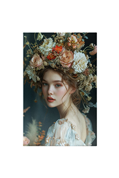 StoryGift Romania Tablou Canvas Dansul Florilor Imaginea Fetei Ce Îmbină Frum...