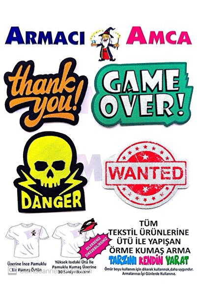 Armacı Amca Ütü İle Yapışan Örme Kumaş Arma Pratik Yırtık Kapatıcı Yama Tekst...