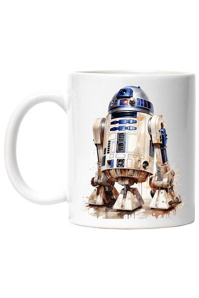 StoryGift Romania Cana Cu R2-D2, Robot, Star Wars, Sci Fi, Personaj Fictiv, Razboiul Stelelor, Mul, Cu Maner Alb