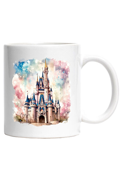 StoryGift Romania Cana Cu Dinsey, Castel, Turnuri, Cer, Caramida, Fantasy, Mu...