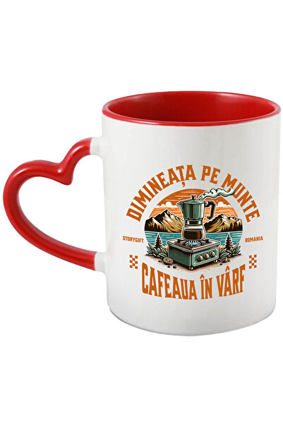 StoryGift Romania Cana cu View Montan Cu Cafea Fierbinte Text Dimineata Pe Mu...