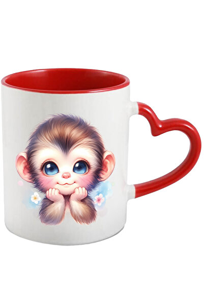 StoryGift Romania Cana cu o maimutica vesela | ilustratie | ochi albastri | f...