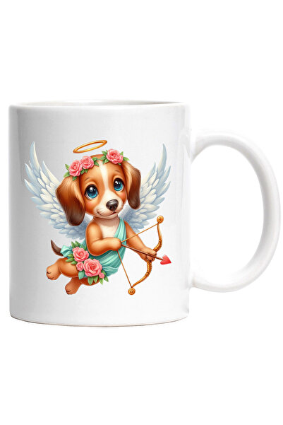 StoryGift Romania Cana cu un catel vesel cu ochi verzi care trage cu arcul | ...