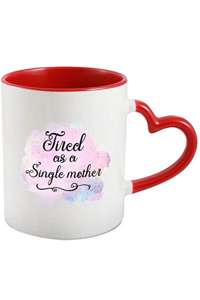 StoryGift Romania Cana cu mesajul "Tired as a single mother", ilustratie, mam...