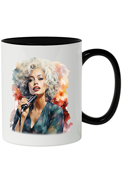 StoryGift Romania Cana Cu Marilyn Monroe, Celebritate, Arta, Actrita, Film, Hollywood, Multicolor , Cu Maner Negru