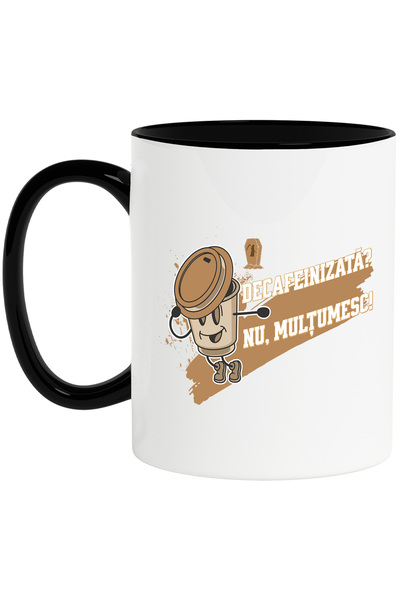 StoryGift Romania Cana Decafeinizata_ Nu, multumesc! pahar cafea dans, 330ml,...