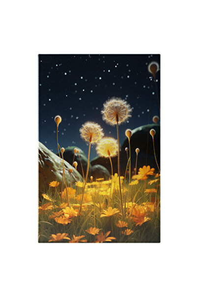 StoryGift Romania Tablou Canvas: Păpădii Și Flori Galbene- Natură Pictura Dig...