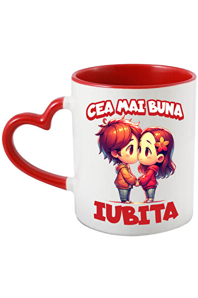 StoryGift Romania Cana cu Cuplu Copii Dragoste Text Cea mai Buna Iubita valen...