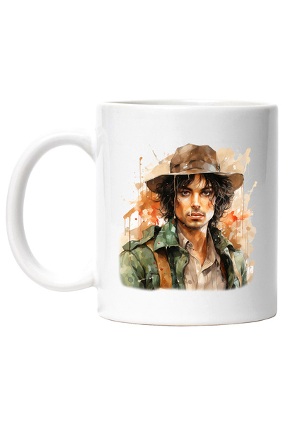 StoryGift Romania Cana Cu Michael Jackson, Artist Celebru, Cantaret, Dansator, Multicolor 330 ml, , Cu Maner Alb