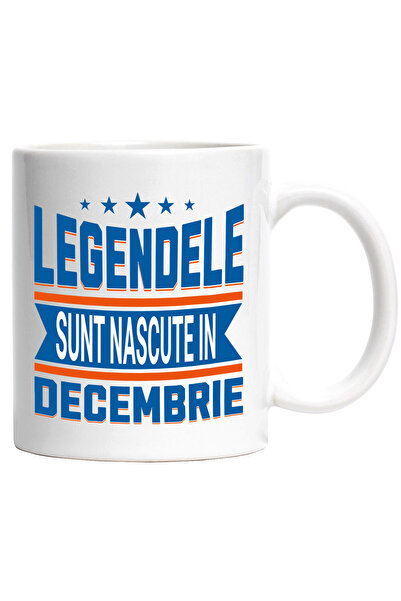 StoryGift Romania Cana cu Mesaj Sil Desene Animate Stele Text Haios Legendele Sunt Nascute In Luna, Cu Maner Alb STG