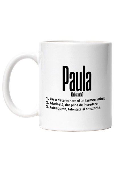 StoryGift Romania Cana Cu Numele Paula, si Mesaj Motivational, Determinare, M...