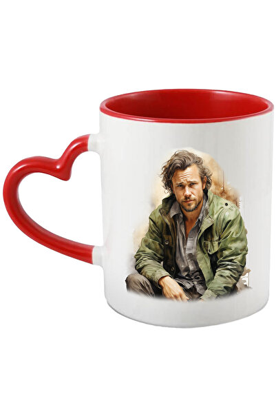 StoryGift Romania Cana Cu Gerard Butler, Actor, Celebritate, Film, Hollywood, Multicolor 330 ml, C, Cu Maner Inim STG