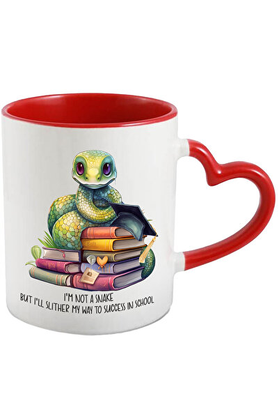 StoryGift Romania Cana cu un sarpe verde care sta pe niste carti | ilustratie...