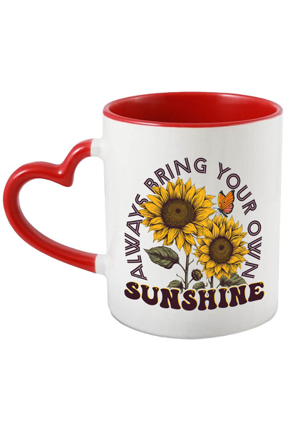 StoryGift Romania Cana cu mesajul "Always bring your own sunshine", ilustrati...