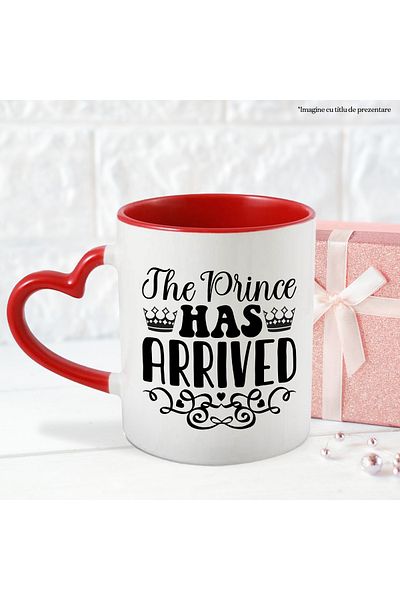 StoryGift Romania Mug with the text in English "The prince has arrived" - the prince has arrived with Handle In, With, STG.