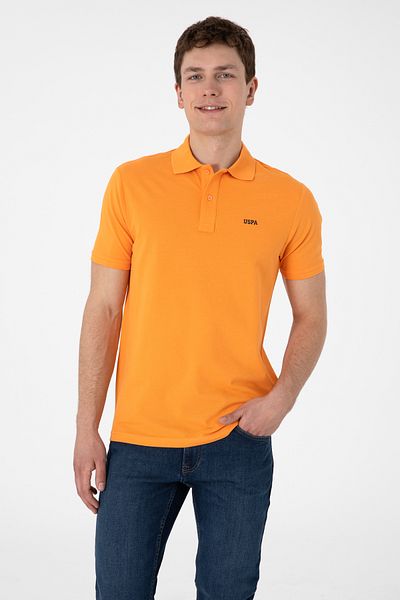 U.S. Polo Assn. Men's Regular Fit Polo Neck Orange Basic T-Shirt 50306007-Vr051