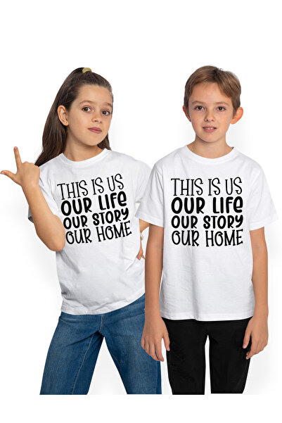 StoryGift Romania Tricou Copii cu textul "This is us, our life, our story, ou...