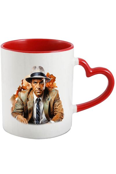 StoryGift Romania Cana Cu Frank Sinatra, Celebritate, Cantaret, Artist, Multicolor 330 ml, Ceramic, Cu Maner Inim STG