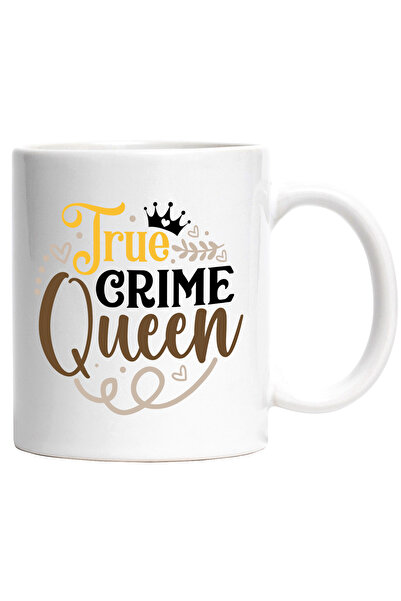 StoryGift Romania Cana cu inimioare si coroana cu textul "True crime queen" -...