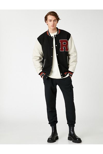 Koton Jogger Sweatpants with Cargo Pocket, Zipper Detail and Tied Waist