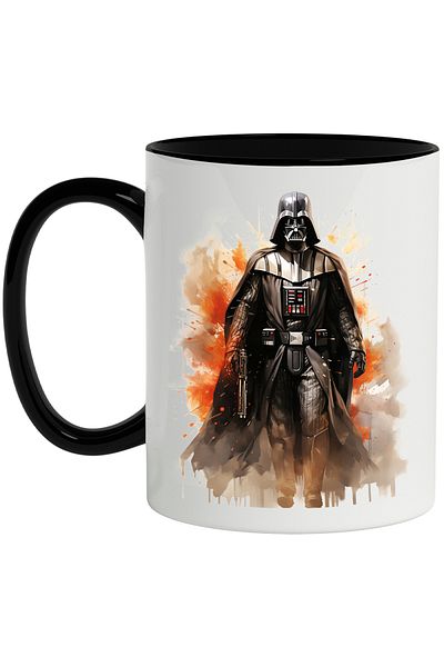 StoryGift Romania Cana Cu Darth Vader, Star Wars, SF, Raufacatori, Anakin Skywalker, Multicolor 33, Cu Maner Negru