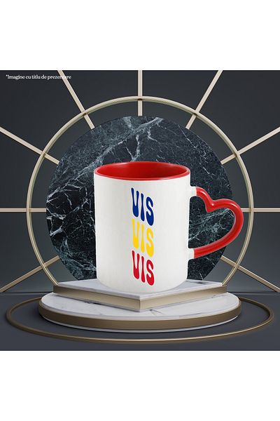 StoryGift Romania The Word Dream Mug, in the Colors of the Romanian Flag, Red, Yellow, Blue, Text, With, STG
