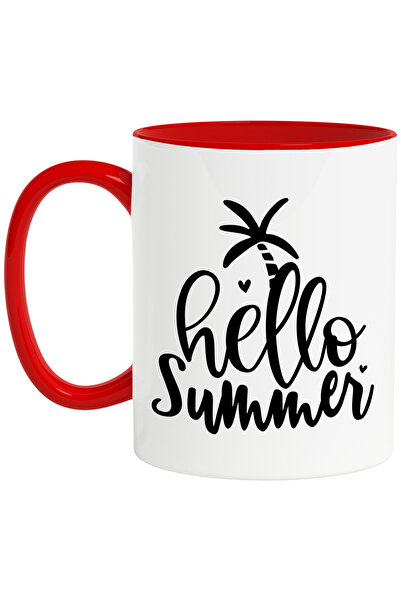 StoryGift Romania Cana cu inimioare si palmier cu salutul "Hello, summer" - b...