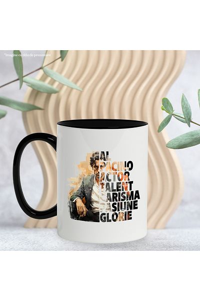 StoryGift Romania Mug With Al Pacino, Actor, Talent, Charisma, Passion, Glory, Multicolor 330 ml, C, With ,STG
