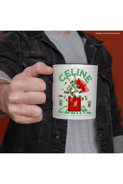 StoryGift Romania Mug __ - Millionaire's Gift, 330ml, Ceramic with Black Handle, With Black Handle S