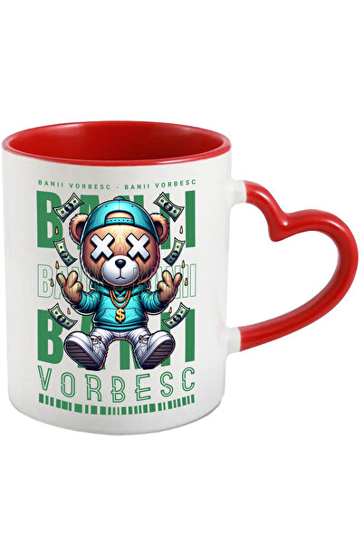 StoryGift Romania Cana Banii Vorbesc - Urs Bogat, 330ml, Ceramica cu Maner In...