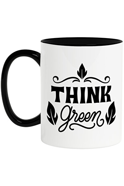 StoryGift Romania Cana Cu Frunze Si Mesajul "think Green" - Gandeste Verde Cu...
