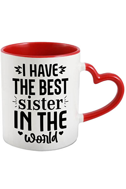StoryGift Romania Cana cu inimioare mesajul "Am cea mai buna sora din lume" c...