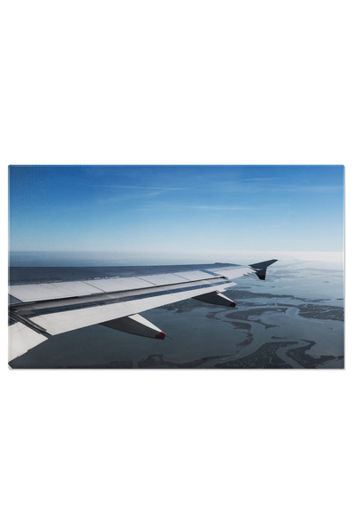 StoryGift Romania Tablou Canvas: Aripa De Avion, Peisaj, Calatorii, Aventuri