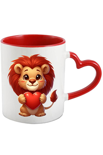 StoryGift Romania Cana cu un leu care tine o inima in brate | ilustratie | im...