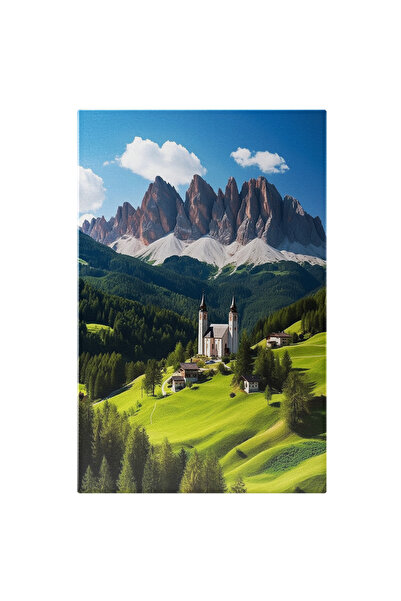 StoryGift Romania Tablou Canvas: Fotografie Cu Un Peisaj De Vis - Case Biseri...