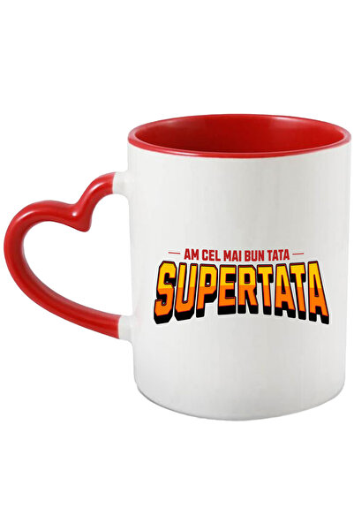 StoryGift Romania Cana cu Design Stil Super Erou Text Am Cea Mai Buna tataFam...
