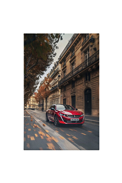 StoryGift Romania Tablou Canvas Peugeot Roșu La Plimbare Prin Oraș - Reclamă ...